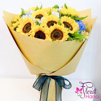 Sunflower birthday bouquet in florist Hanoi