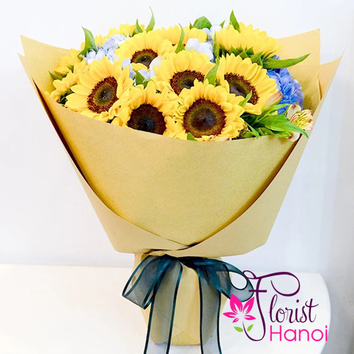 sunflower bouquet delivery Hanoi