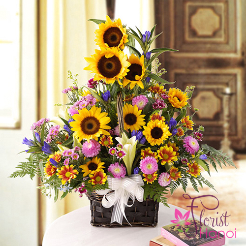 Beautiful sunflower for birthday in Hanoi