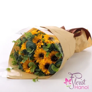 Birthday sunflower bouquet Hanoi