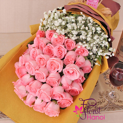 Sweet pink rose bouquet