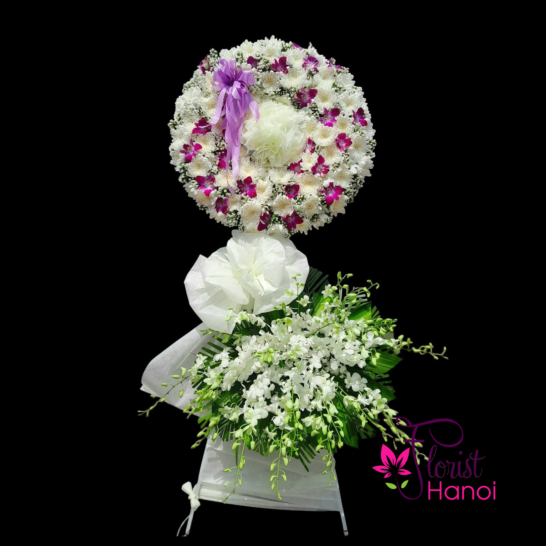 Beautiful sympathy flowers free delivery in Hanoi