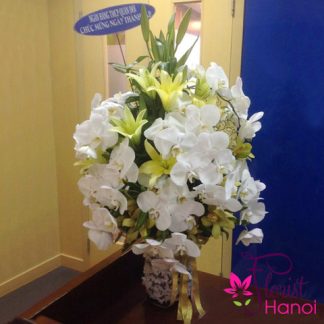 Vip flowers with white orchid in Hanoi