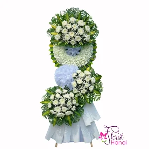 White funeral flowers Hanoi