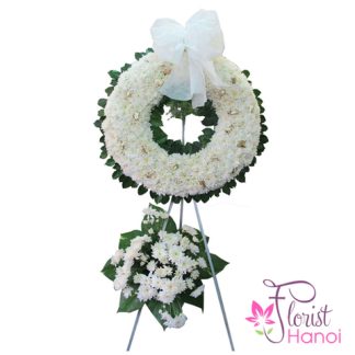 White funeral flowers Hanoi