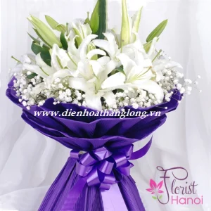 White lilies for birthday flowers