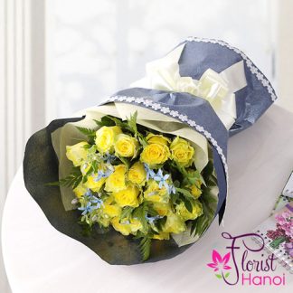 Yellow roses for birthday in Vietnam