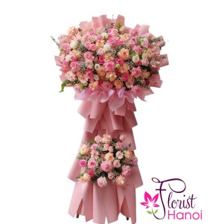 Order congratulatory flower stand in Hanoi