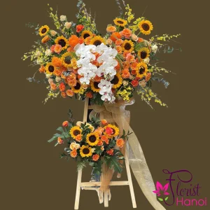 Elegant grand opening flower stand