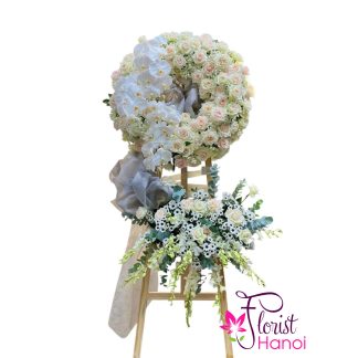 premium sympathy flower arrangement Hanoi