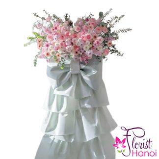 Order anniversary flower stand delivery Hanoi