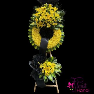 Online cheap funeral flower delivery Hanoi